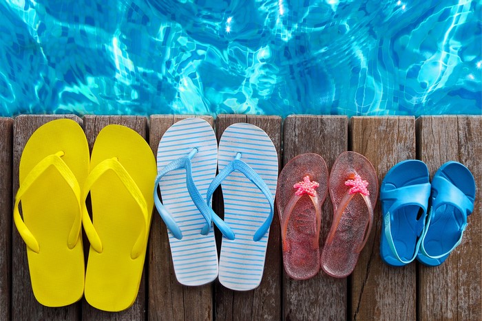 Summer Flip-flops by the Pool