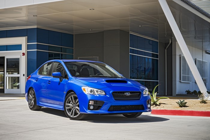 Blue Subaru WRX