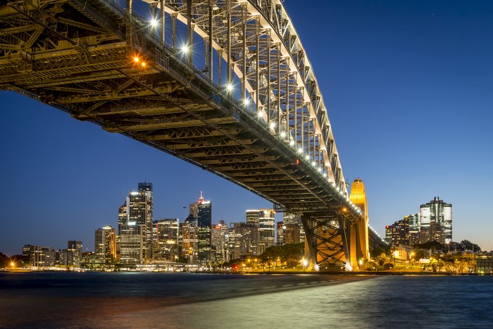 Sydney Harbor Bridge at Night in 4K