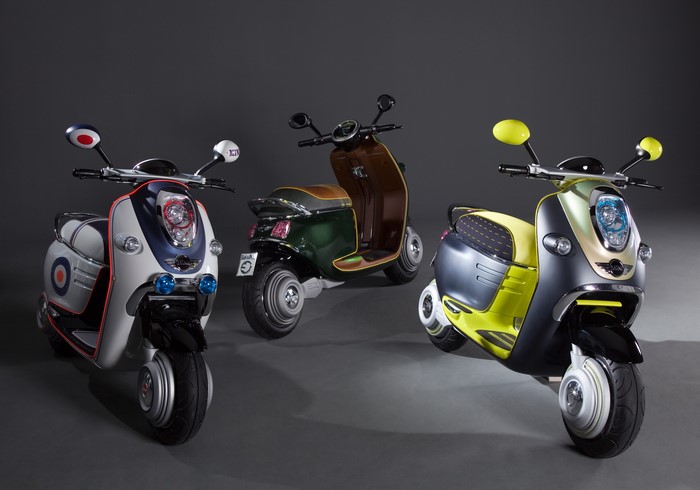 Three 2010 MINI Scooter E Concepts