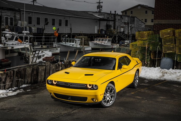 Yellow 2017 Dodge Challenger GT AWD in a Harbor