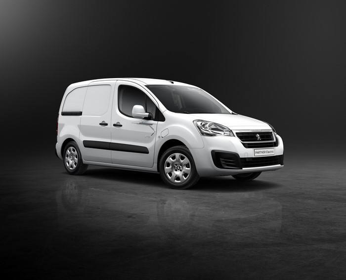 White Peugeot Partner Electric Van