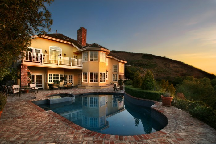 Luxury Mansion with Pool in Laguna Beach at Sunset
