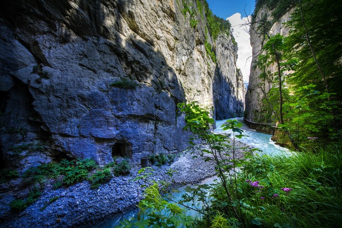 Aareschlucht Canyon in Bern, Switzerland