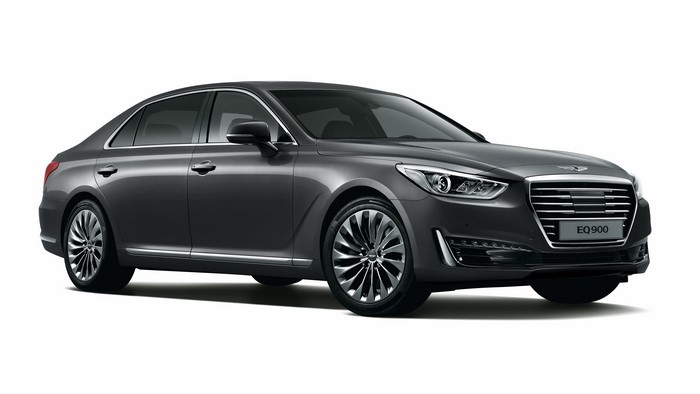 Genesis EQ900 sedan on white background