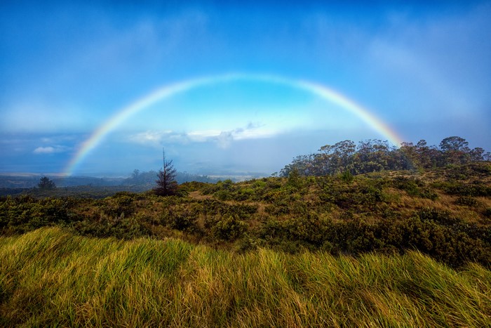 Rainbow over Haleakala National Park, Maui, Hawaii