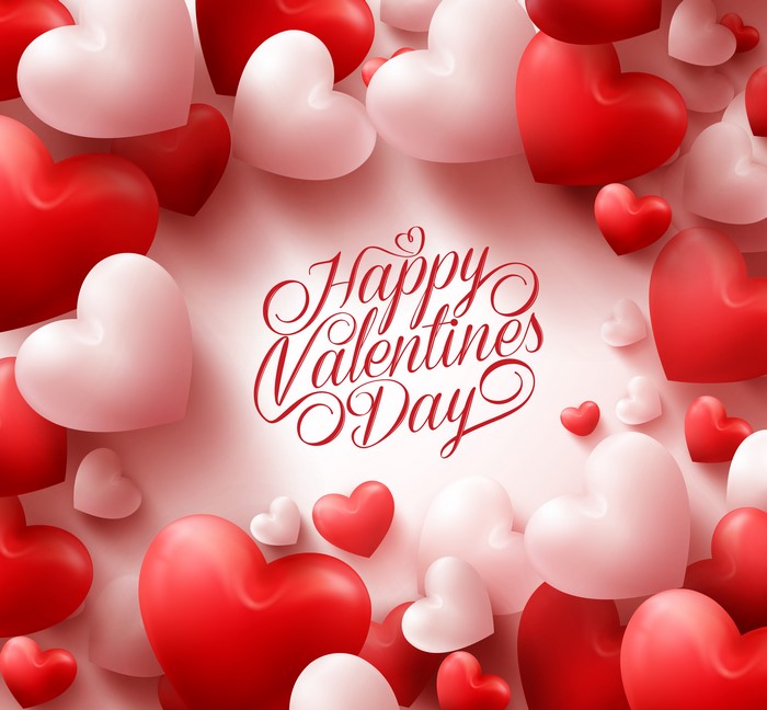 Happy Valentine's Day hearts