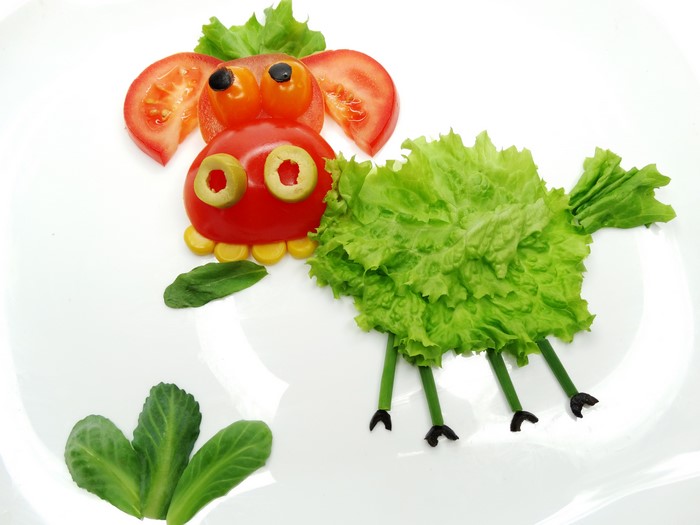 Vegetable Cow on White Background