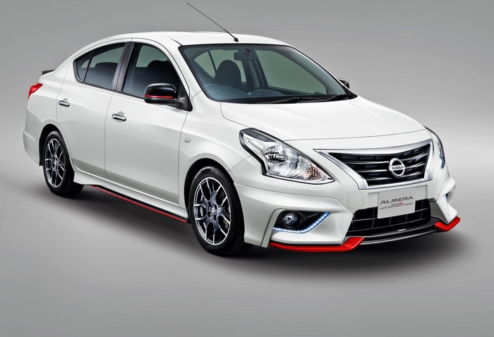 White Nissan Almera Nismo