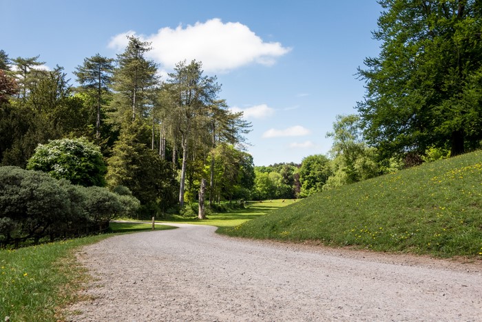 Gravel path through Westonbirt Arboretum, United Kingdom