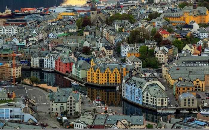 Alesund, Norway from above