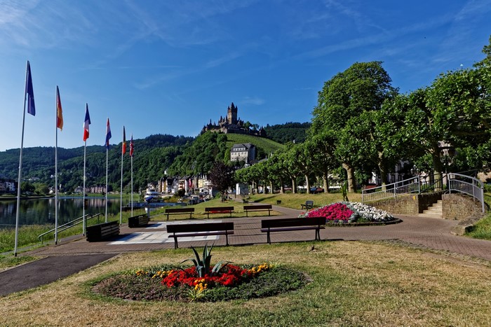 Cochem Castle and Moselle River in Germany