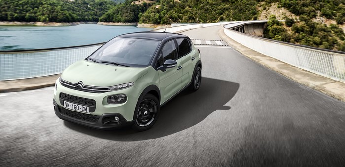 Citroen C3 on a winding road