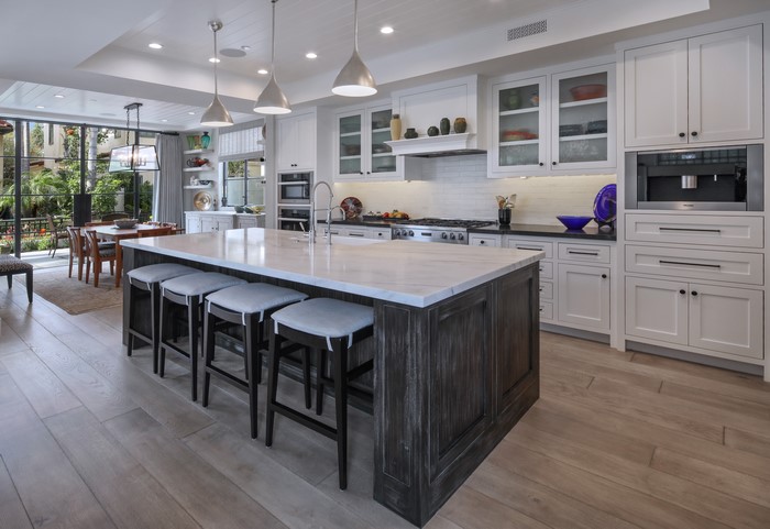 Modern Kitchen with Island and Dining Area