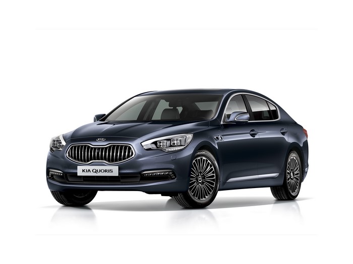 KIA Quoris sedan on white background
