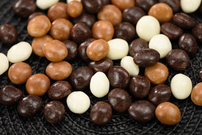 Chocolate dragees and candies