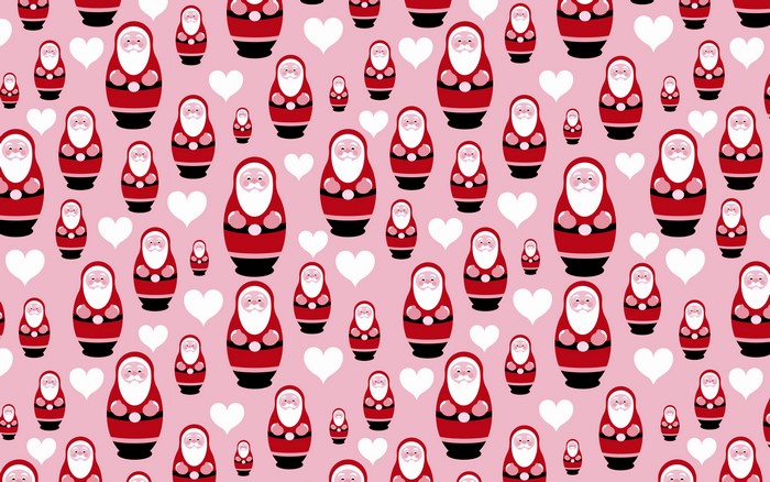 Santa Claus Matryoshka Dolls Texture