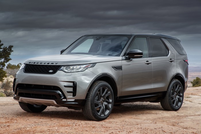 Grey Land Rover Discovery SUV