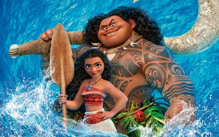 Maui and Moana from Moana 4K