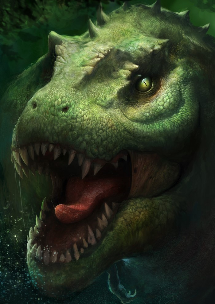 Roaring Tyrannosaurus Rex Close-Up