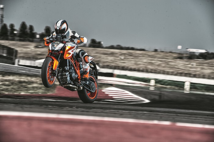 KTM 1290 Super Duke R Special Edition motorcycle on a track