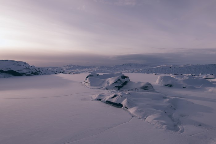 4K Iceland Winter Snow Landscape