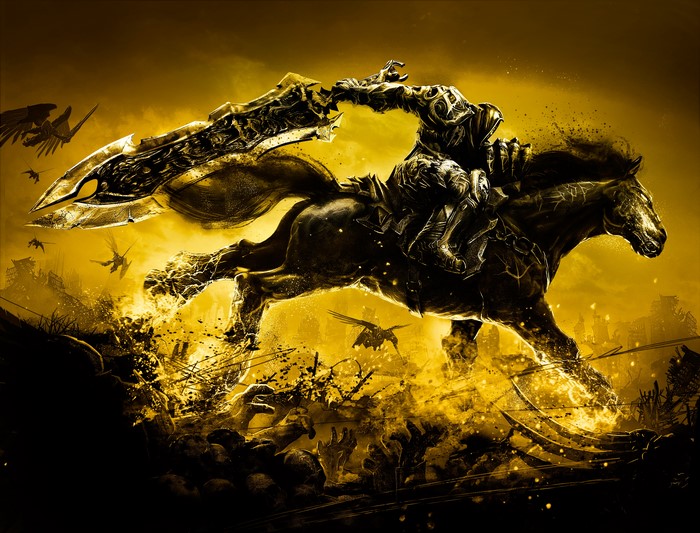War from Darksiders on horseback with a large sword
