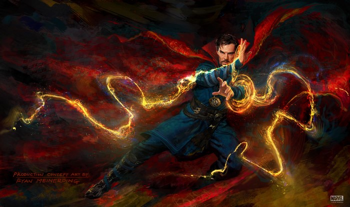 Doctor Strange from Marvel casting spells