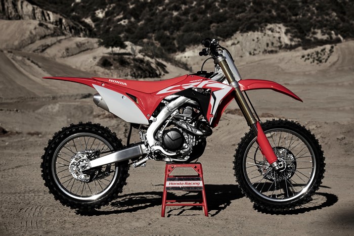 2017 Honda CRF450R motorcycle on a stand