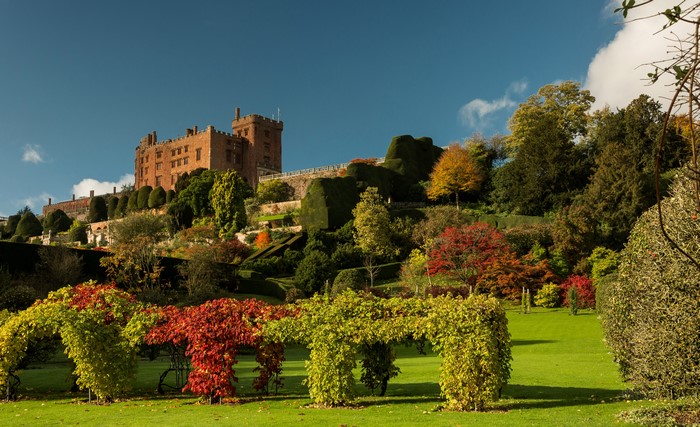 Powis Castle Garden in Wales, United Kingdom