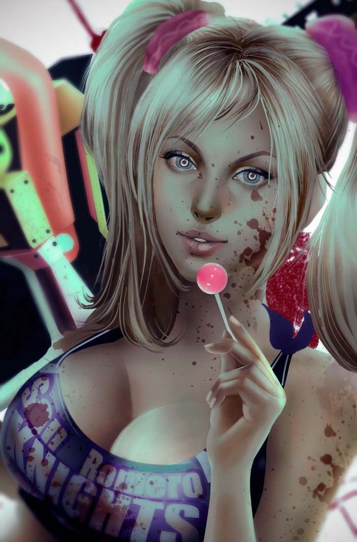 Juliet Starling from Lollipop Chainsaw with a lollipop