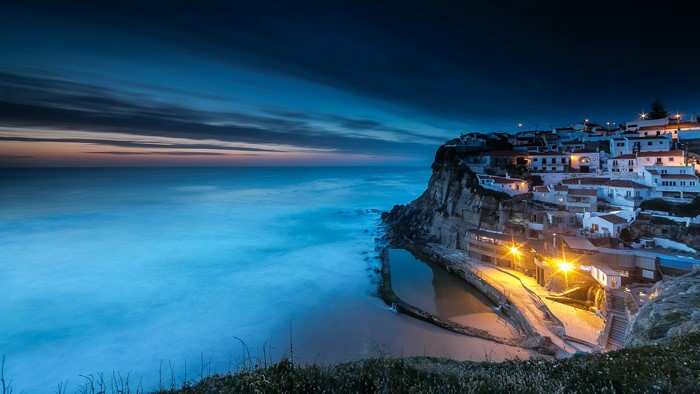 Azenhas do Mar, Portugal at Night