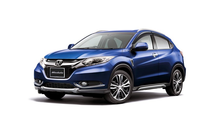Blue Honda Vezel Modulo Hybrid