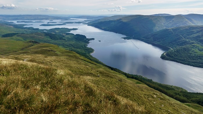 4K Loch Lomond Trossachs National Park Scotland Hill Grass