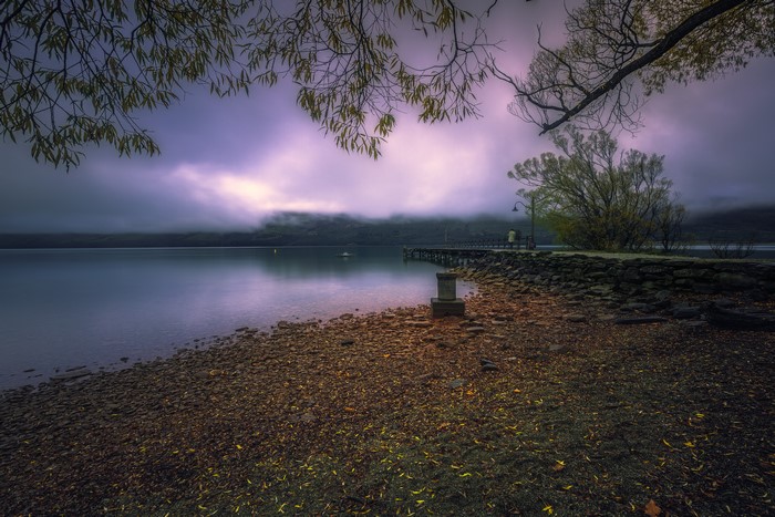 Glenorchy New Zealand Coast Evening 4K