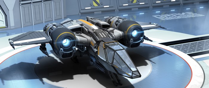 Star Citizen Drake Starship in Hangar