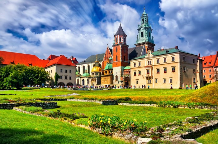 Wawel Castle in Krakow, Poland