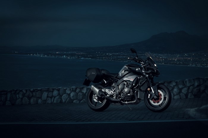 2017 Yamaha MT-10 Tourer Edition Motorcycle at Night