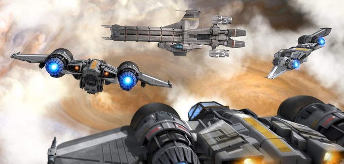 Star Citizen Starships in Space