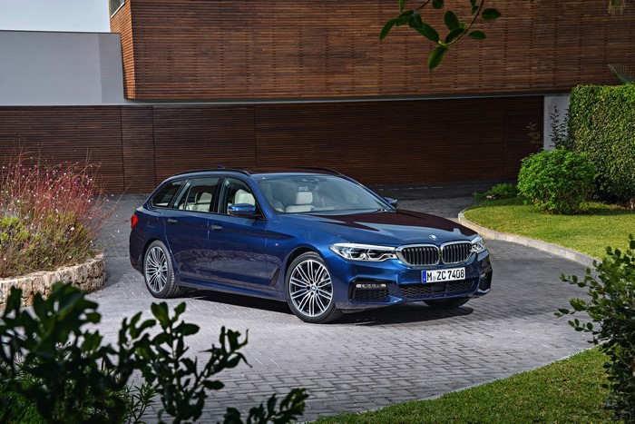 Blue BMW 530d xDrive Touring M Sport