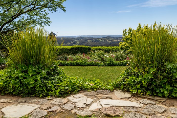 Garden with rolling hills view in Adelaide, Australia
