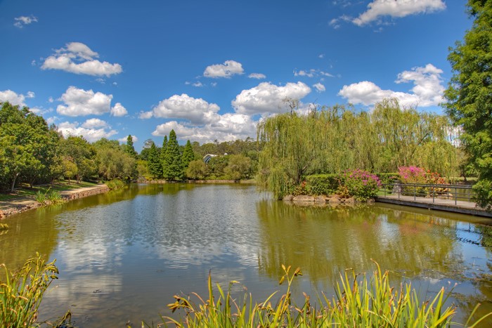 Hunter Valley Gardens Pokolbin Australia Pond and Trees