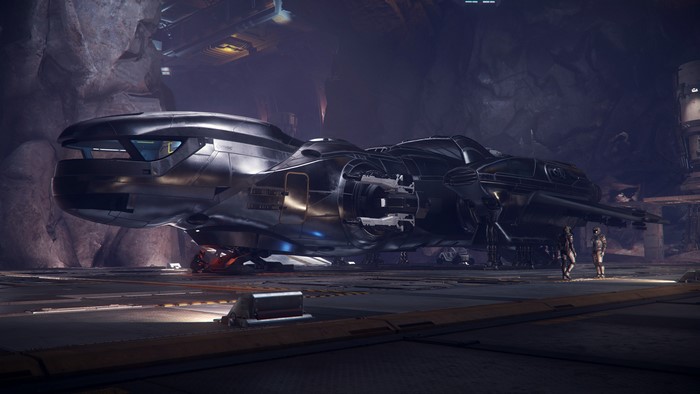 4K Star Citizen Starship in Hangar