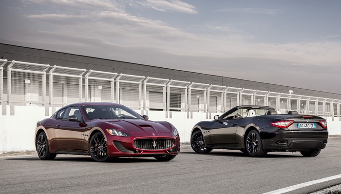 Two Maserati GranTurismo and GranCabrio Sport Special Edition cars