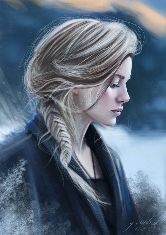 Painting Art of a Woman with Blonde Hair