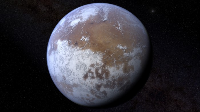 4K Planet Mars in Space