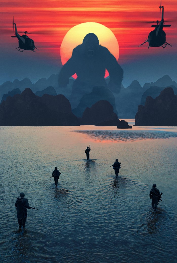 Kong: Skull Island, Water, Soldiers, Monkeys, Sunrises and sunsets ...