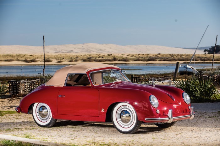 Red 1952-55 Porsche 356 1500 Cabriolet