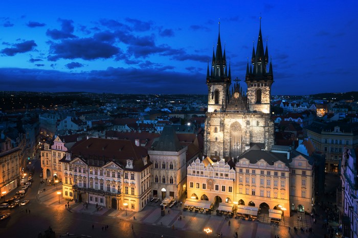 Prague Old Town Square at Dusk