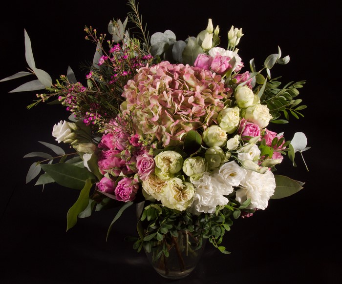 Bouquet of Roses, Hydrangea, and Eustoma